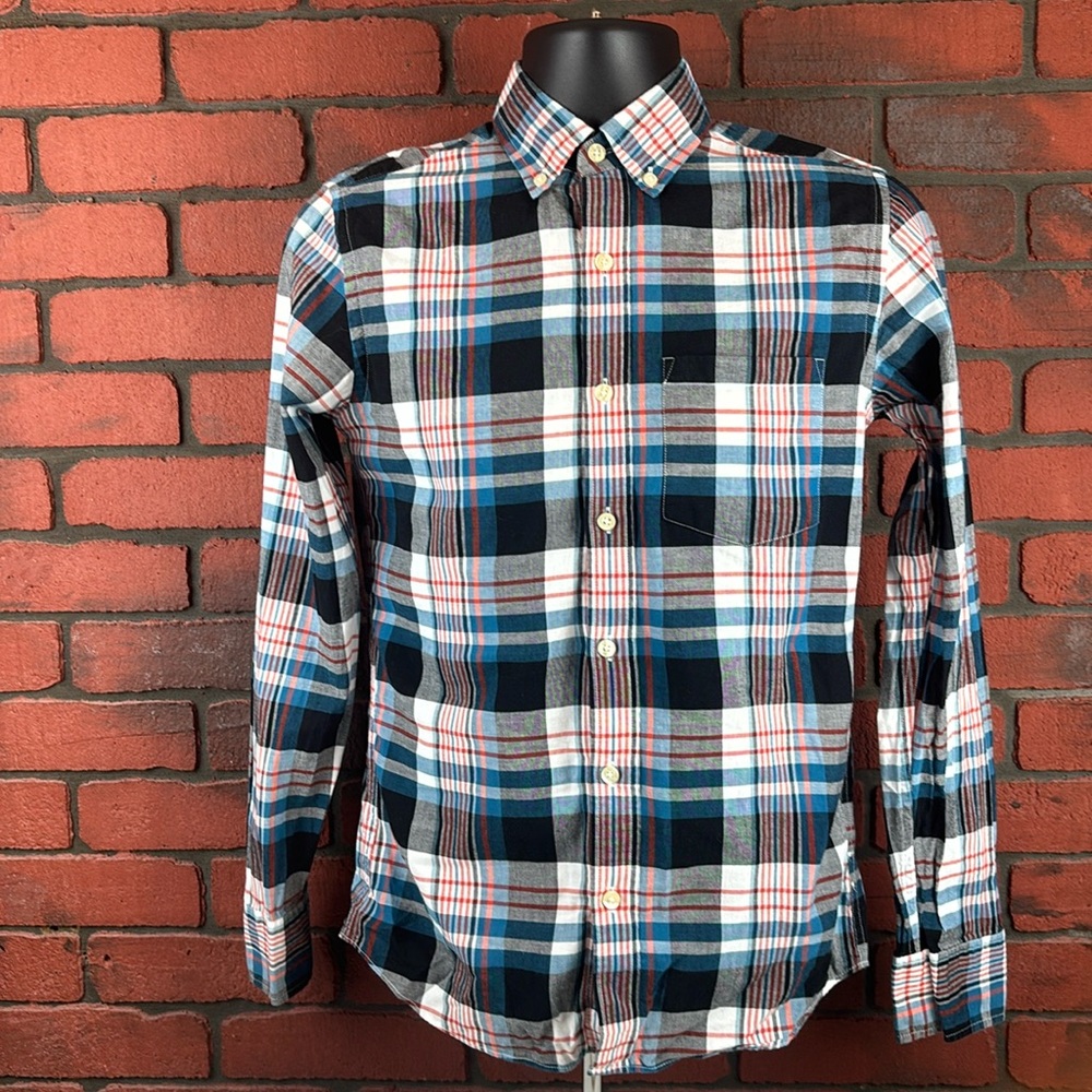 J Crew Shirt Mens Extra Small‎ Slim Fit Plaid
